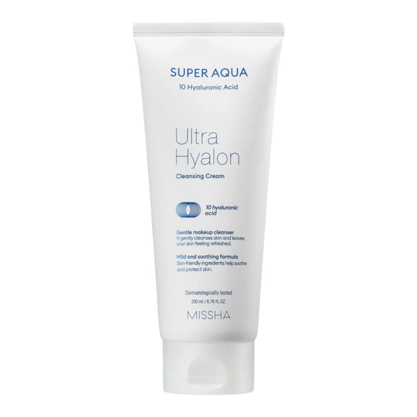 Super Aqua 10 Hyaluronic Acid moisturising cream cleanser 200ml